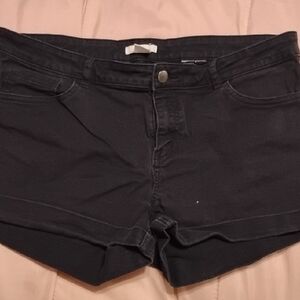 H&M Black Jean Shorts Comfortable Denim Fit